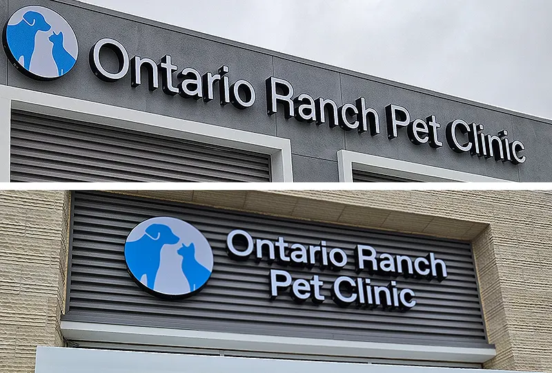 New Pet Clinic Two Channel Letter Signs in Eastville