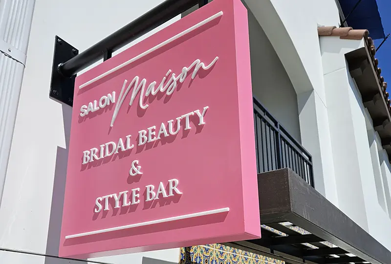 Blade Sign for Salon Maison in Dana Point, CA