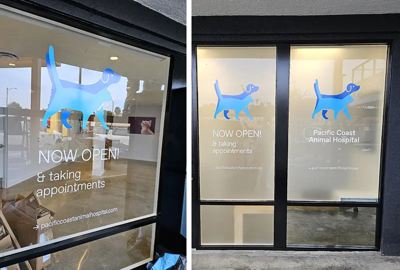 New Window Graphics Signs: Made Of Digital Cut Vinyl